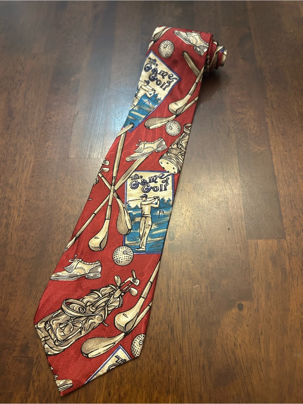 Vintage Golf 100% Silk Tie